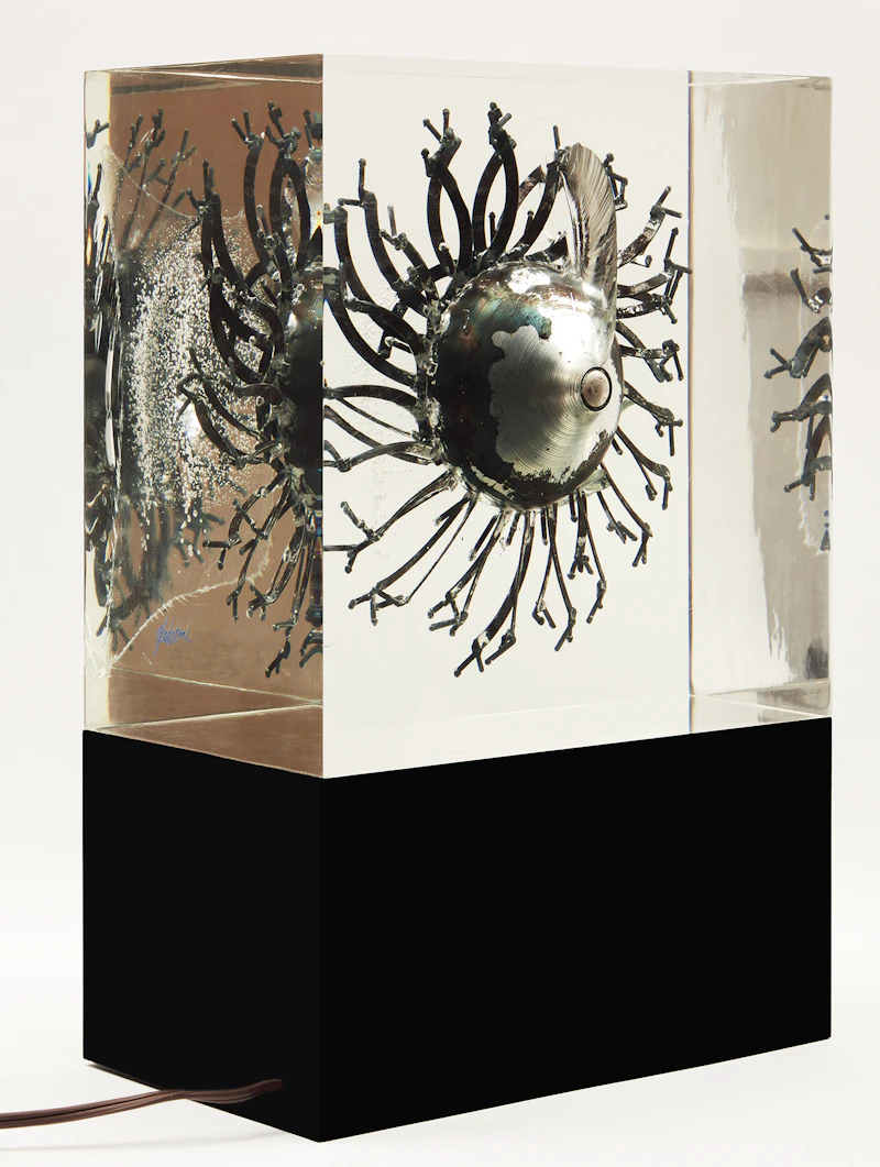 Gerald Gladstone, Untitled (Optical Orbital Series), mixed media (lucite and steel with original lightbox) - view 2