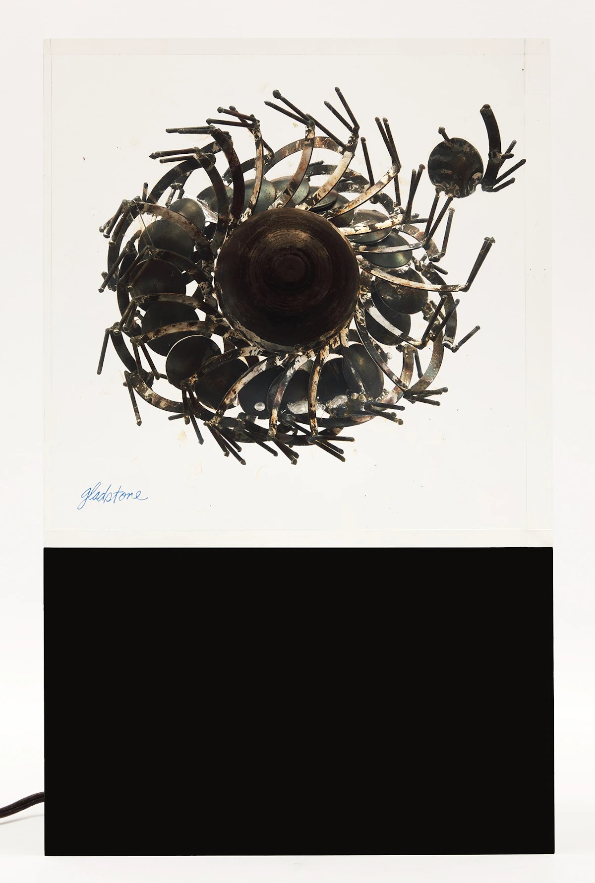 Gerald Gladstone, Untitled (Optical Orbital Series), mixed media (lucite and steel with original lightbox)