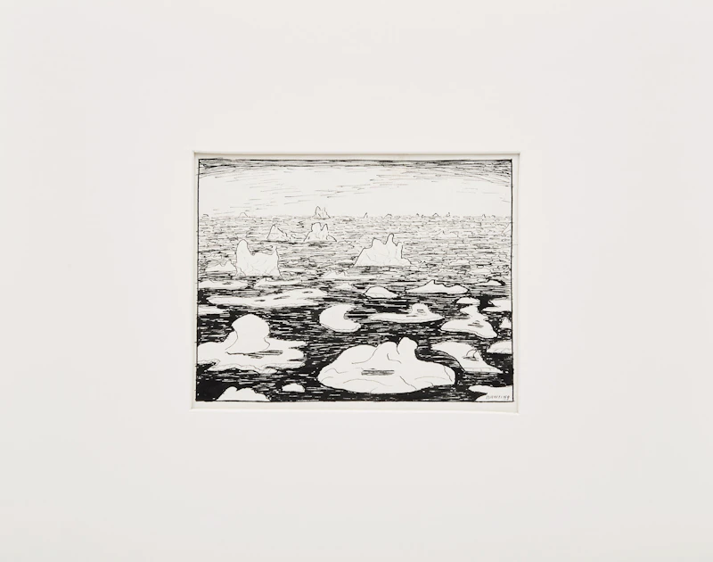Sir Frederick Grant Banting, Icefield, ink drawing, circa 1927 - view 2