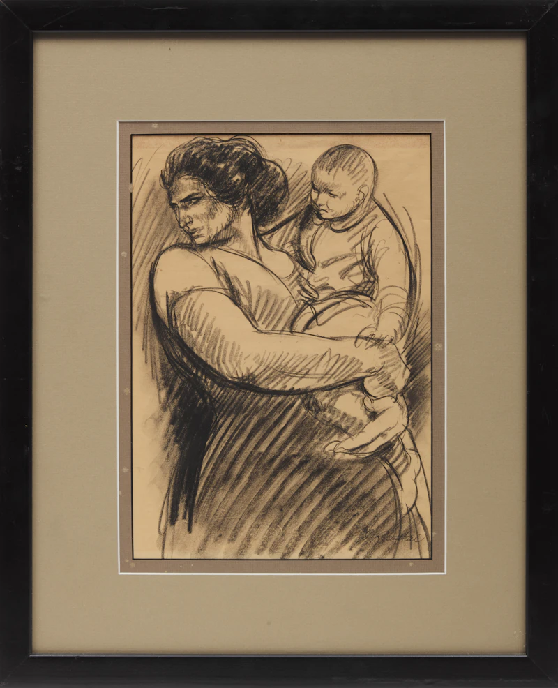 Joe Rosenthal, Untitled (Mother and Child), graphite - view 2