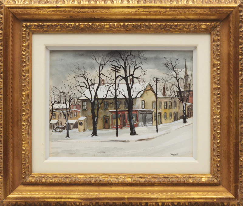 Albert Jacques Franck, Elm and Centre Streets, watercolour, 1966 - view 2