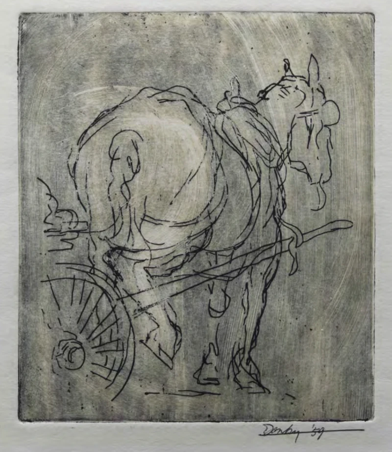Untitled (Horse and Carriage) by Kenneth Danby