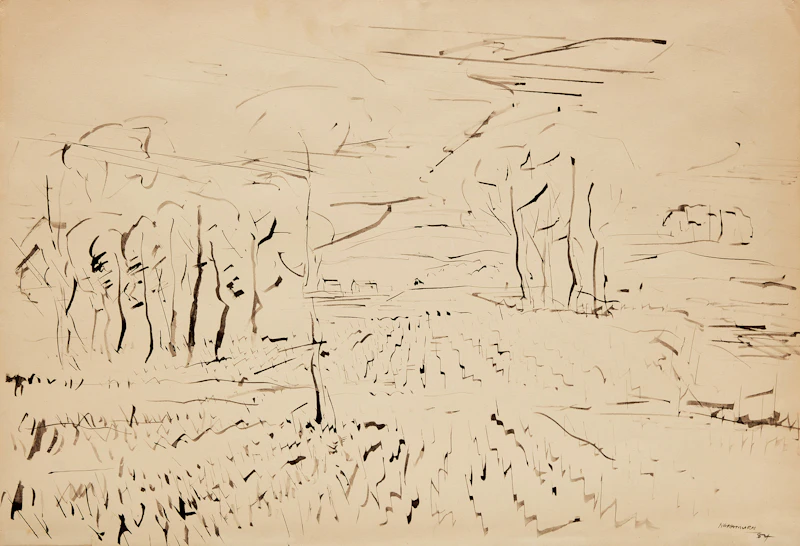Untitled Landscape by Kazuo Nakamura