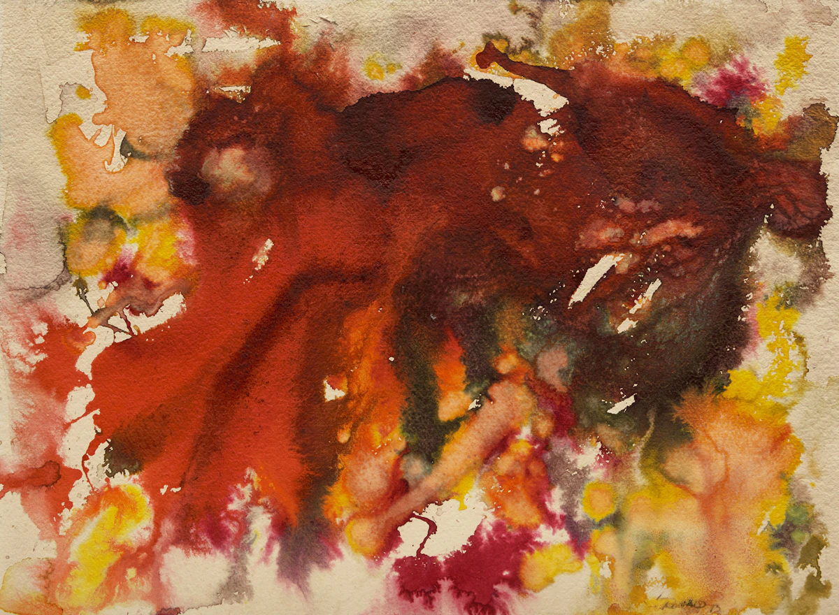 William Ronald, Untitled Abstract, watercolour on paper, 1973