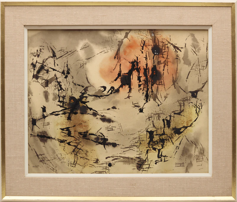 Bobs Cogill Haworth, Abstract Composition, ink and watercolour - view 2