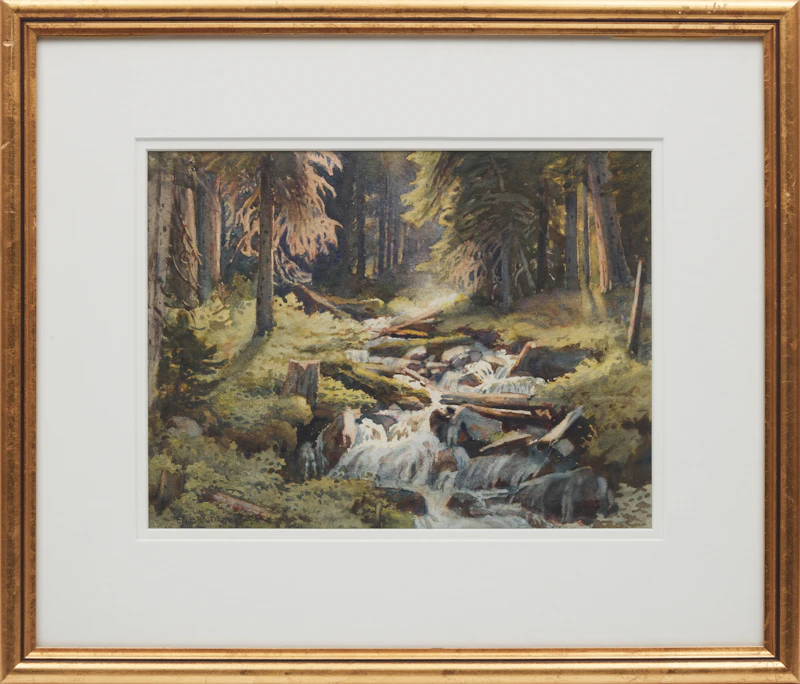 Frederick Henry Brigden, Mountain Brook, watercolour - view 2