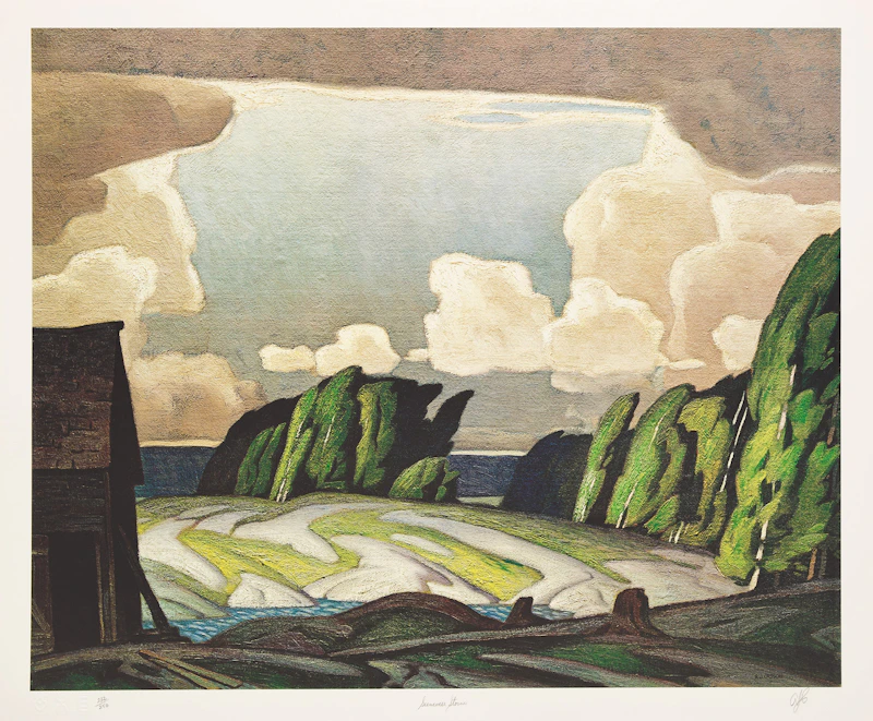 Alfred Joseph Casson, Ontario: 24 Colour Prints housed in the original cherry wood box, twenty-four photolithographic reproductions - view 2