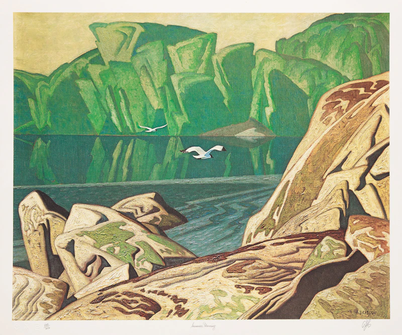 Alfred Joseph Casson, Ontario: 24 Colour Prints housed in the original cherry wood box, twenty-four photolithographic reproductions - view 3