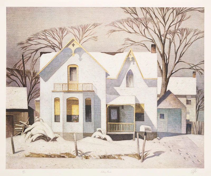 Alfred Joseph Casson, Ontario: 24 Colour Prints housed in the original cherry wood box, twenty-four photolithographic reproductions - view 5