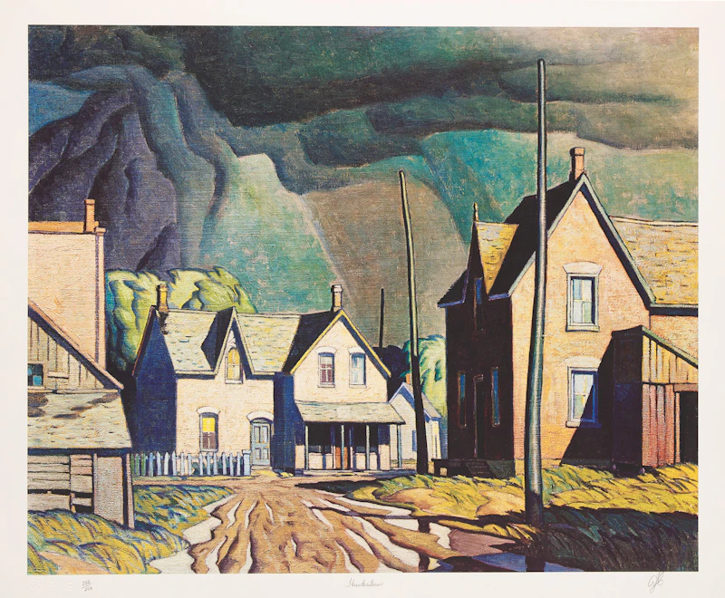 Alfred Joseph Casson, Ontario: 24 Colour Prints housed in the original cherry wood box, twenty-four photolithographic reproductions - view 6