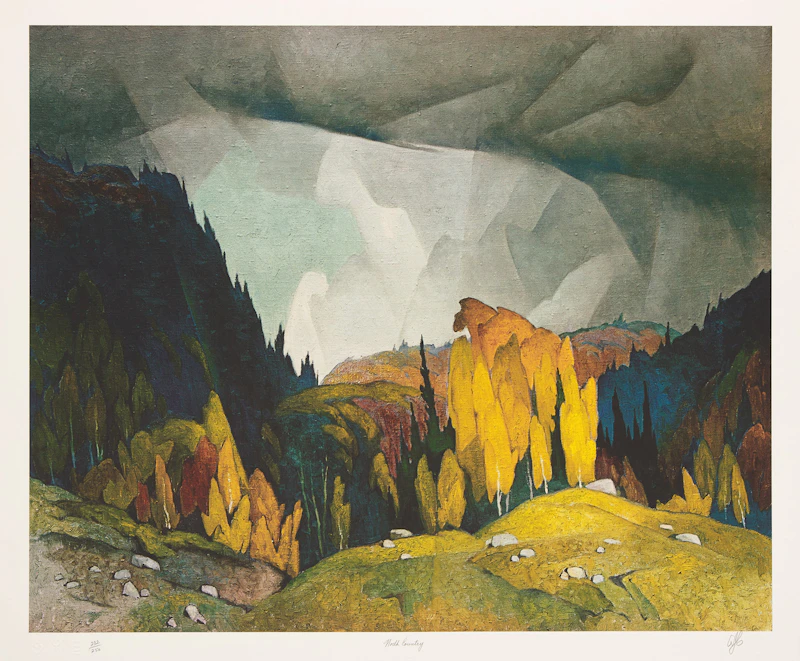 Alfred Joseph Casson, Ontario: 24 Colour Prints housed in the original cherry wood box, twenty-four photolithographic reproductions - view 7