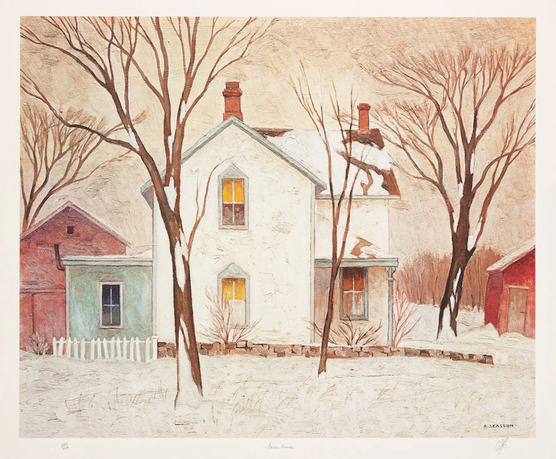 Alfred Joseph Casson, Ontario: 24 Colour Prints housed in the original cherry wood box, twenty-four photolithographic reproductions - view 8