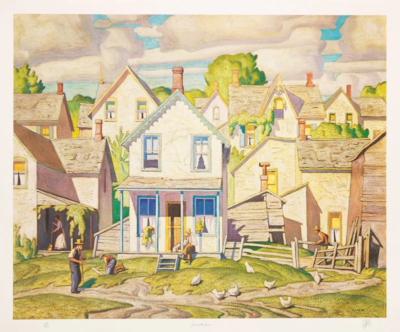 Alfred Joseph Casson, Ontario: 24 Colour Prints housed in the original cherry wood box, twenty-four photolithographic reproductions - view 10