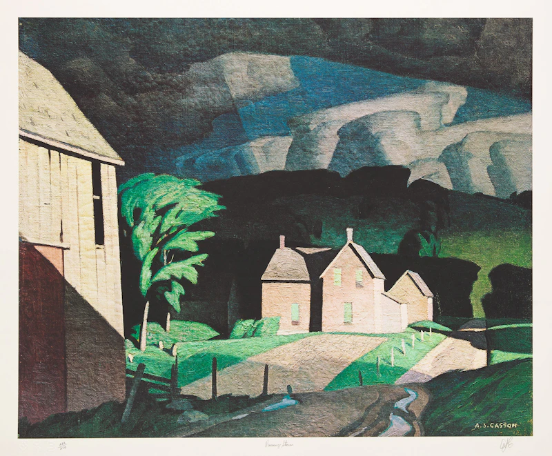 Alfred Joseph Casson, Ontario: 24 Colour Prints housed in the original cherry wood box, twenty-four photolithographic reproductions - view 12