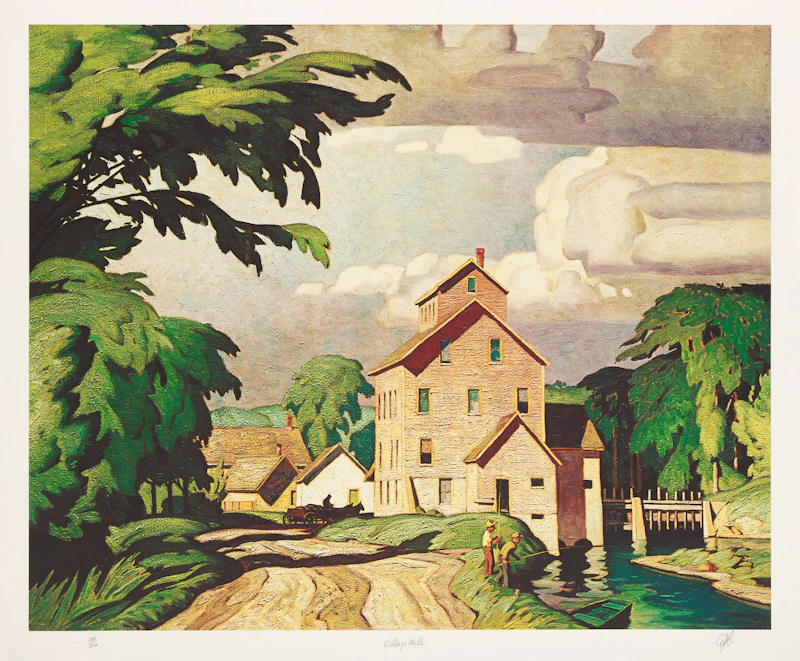 Alfred Joseph Casson, Ontario: 24 Colour Prints housed in the original cherry wood box, twenty-four photolithographic reproductions - view 13