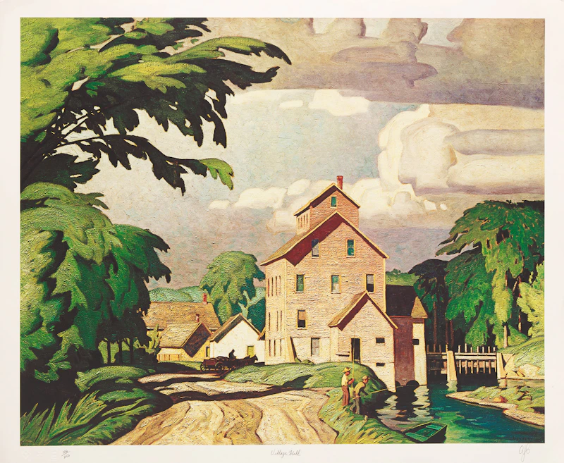 Alfred Joseph Casson, Ontario: 24 Colour Prints housed in the original cherry wood box, twenty-four photolithographic reproductions - view 15