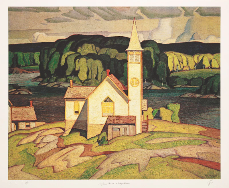 Alfred Joseph Casson, Ontario: 24 Colour Prints housed in the original cherry wood box, twenty-four photolithographic reproductions - view 18