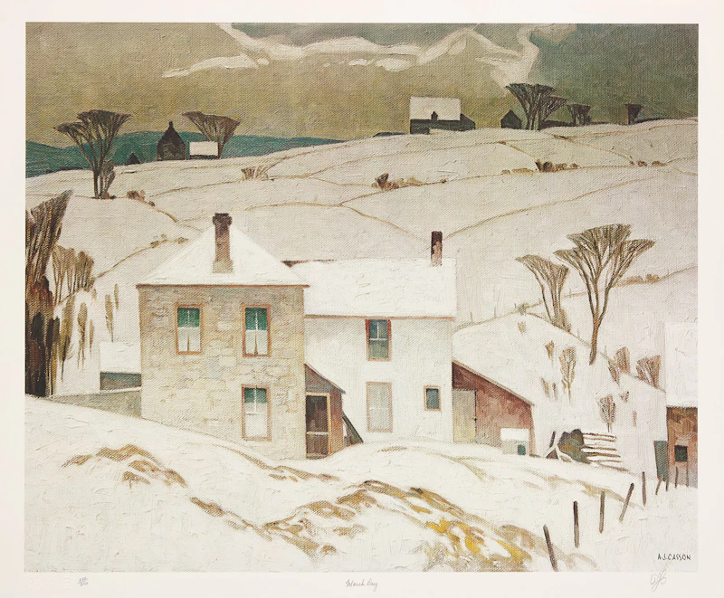 Alfred Joseph Casson, Ontario: 24 Colour Prints housed in the original cherry wood box, twenty-four photolithographic reproductions - view 24
