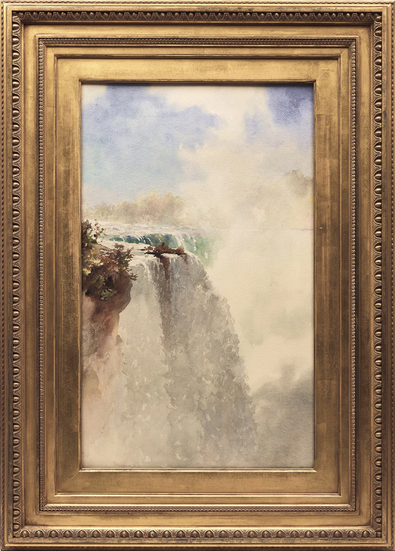 Lucius Richard O'Brien, Horseshoe Falls, Niagara, 1893, watercolour over graphite and laid down on card - view 2