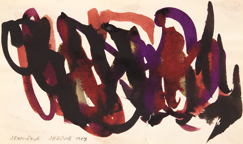 Jean-Paul Jérôme, Untitled Abstract Studies, four watercolours, 1967 - view 3