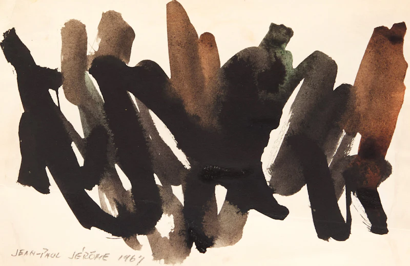 Jean-Paul Jérôme, Untitled Abstract Studies, four watercolours, 1967 - view 5