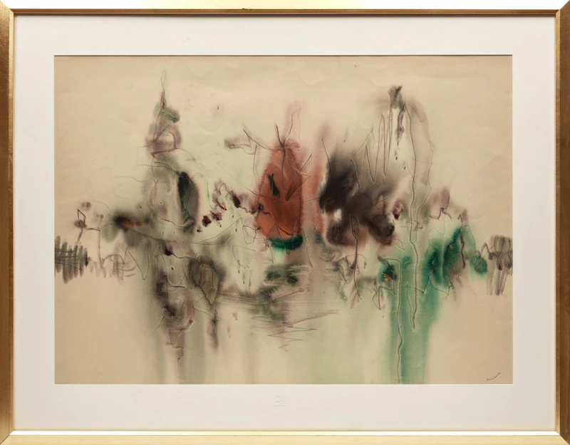William John Bertram Newcombe, Untitled (Abstract), watercolour - view 2