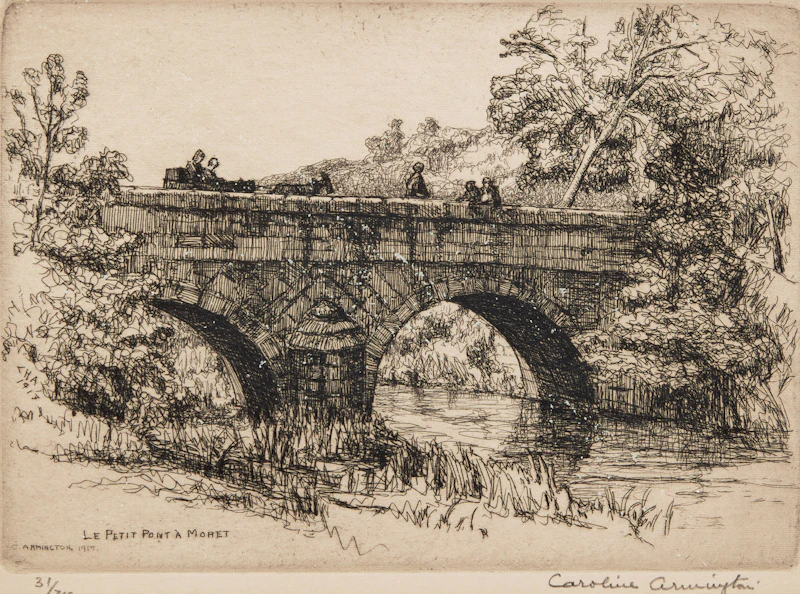 Le Petit Point à Moret; Le Vieux Puits: Musée de Cluny, Paris by Caroline Helena Armington