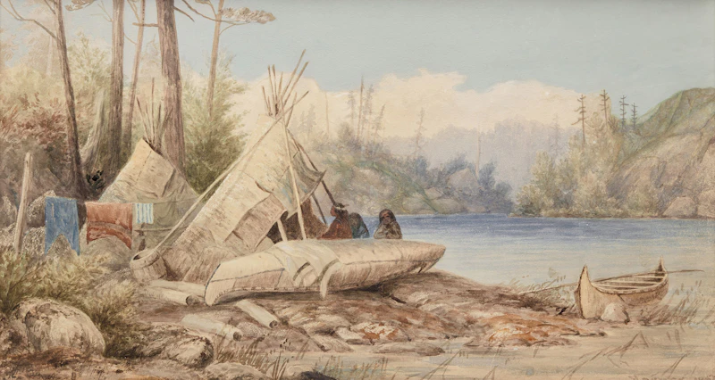 Ojibwa Encampment on the Severn, 1876 by Frederick Arthur Verner