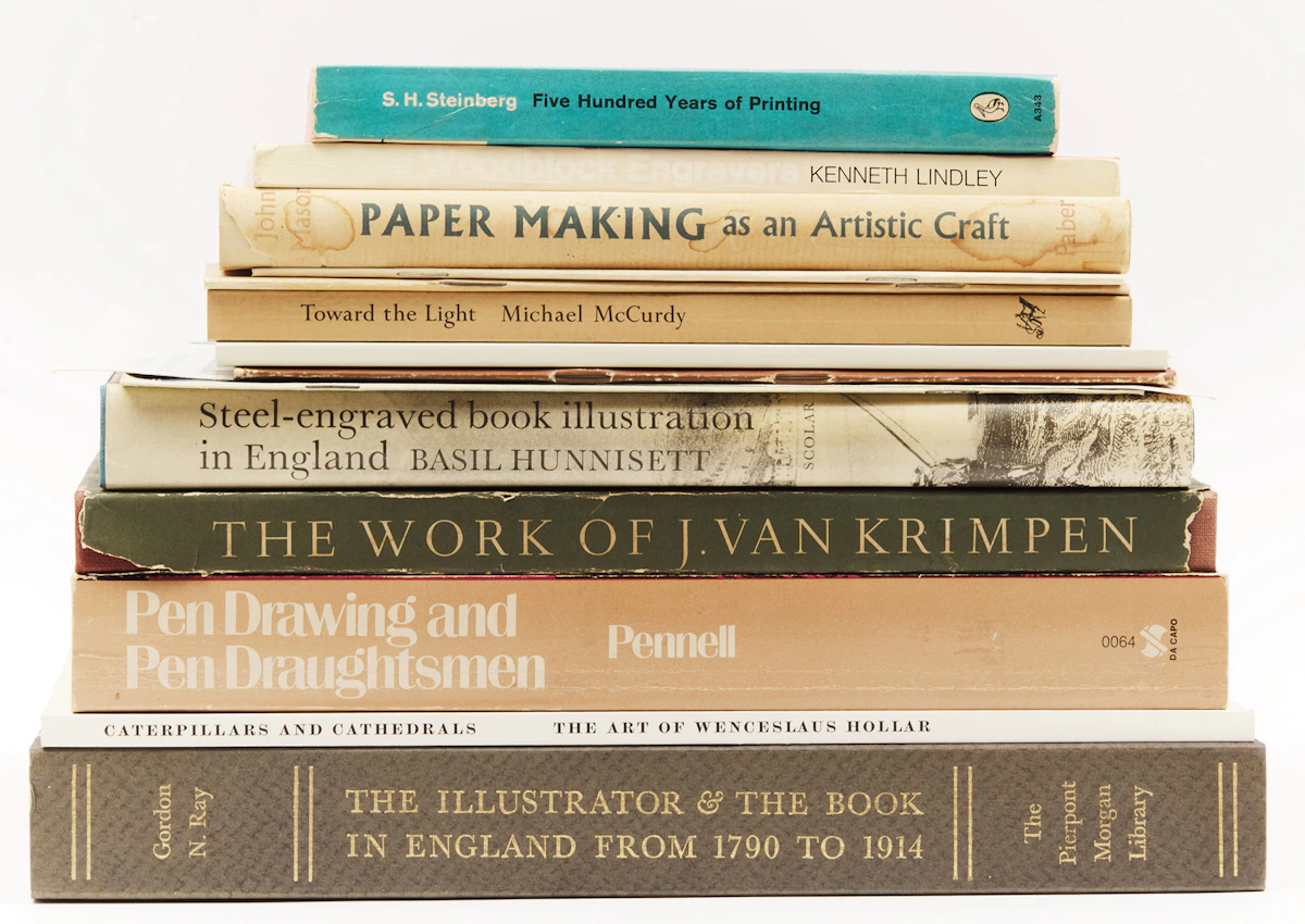 Books and Reference, A Selection of Fifteen Art Reference Books on Illustrations, Drawings and Prints, 15 books