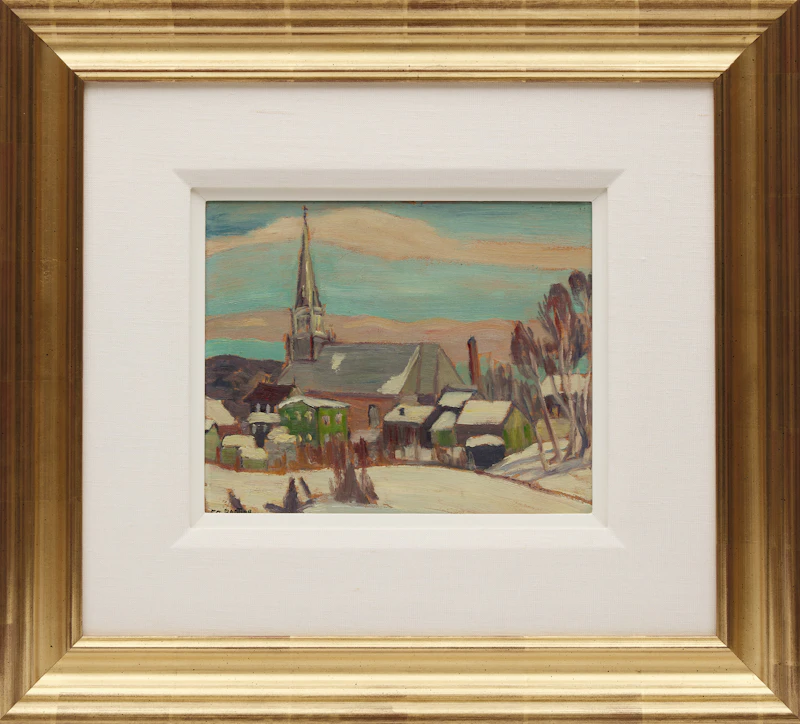 Frederick Grant Banting, A French Canadian Village, 1939, oil on board - view 2