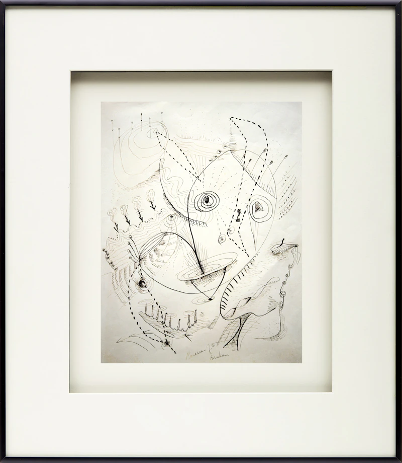 Jean-Paul Mousseau, Farnham, ink on paper, 1945 - view 2