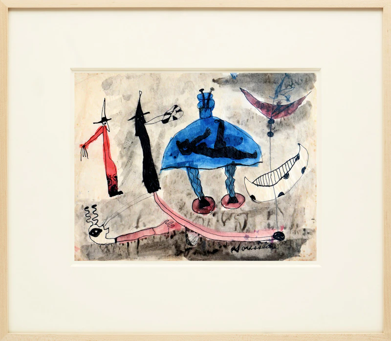 Jean-Paul Mousseau, Sans titre, coloured ink and wash on paper, 1945 - view 2