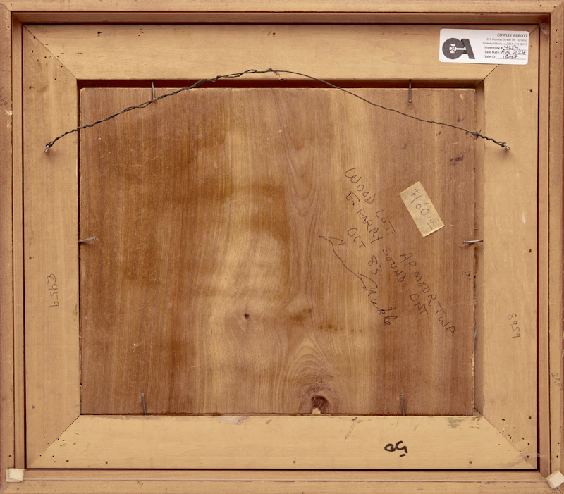 Lawrence Nickle, Wood Lot, Armour TWP, E. Parry Sound Ont., oil on board, 1983 - view 3