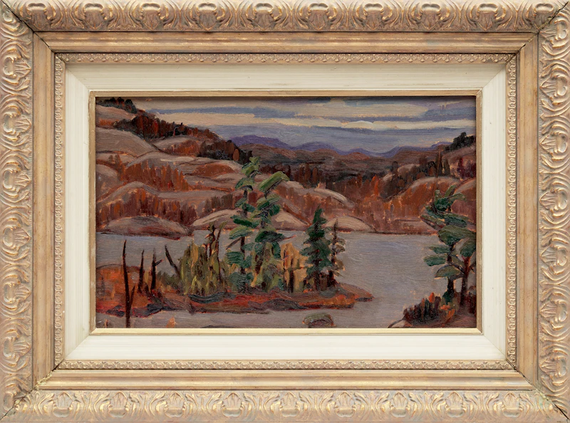 Frederick Grant Banting, Lake with Island (possibly Grace Lake), oil on board - view 2