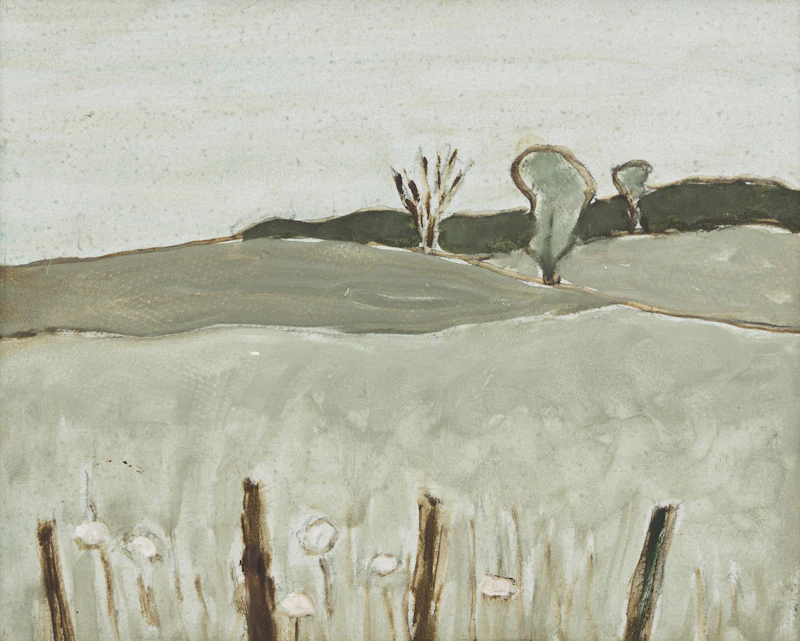 Barker Fairley, Markdale Region, Queen Anne's Lace, oil on board