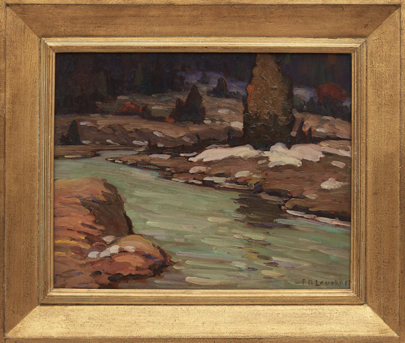 Frederick Nicholas Loveroff, Early Spring, oil on board - view 2