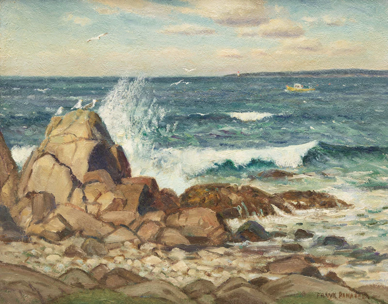 Frank Shirley Panabaker, Shoreline, oil on board - view 1