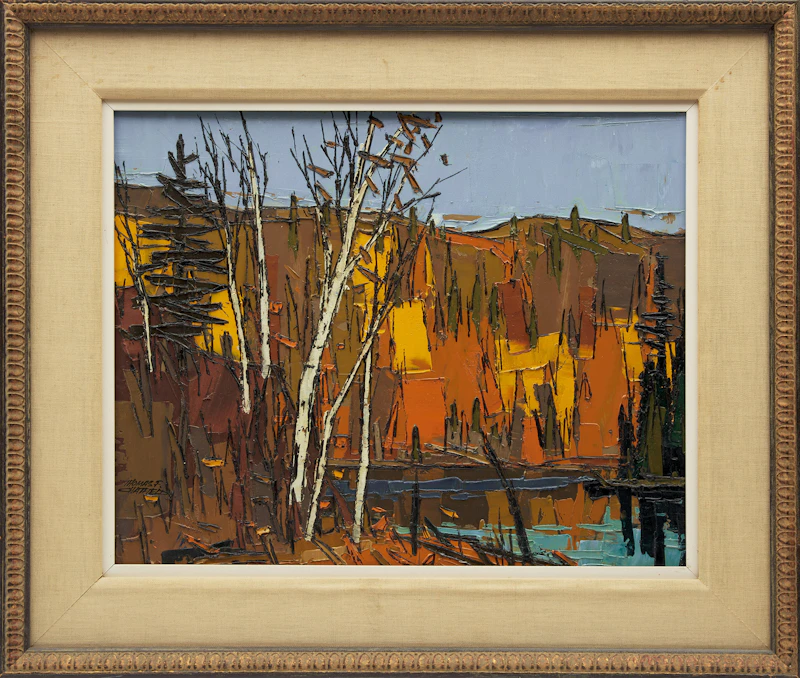 Thomas Frederick Haig Chatfield, Fall Birch, oil on board - view 2