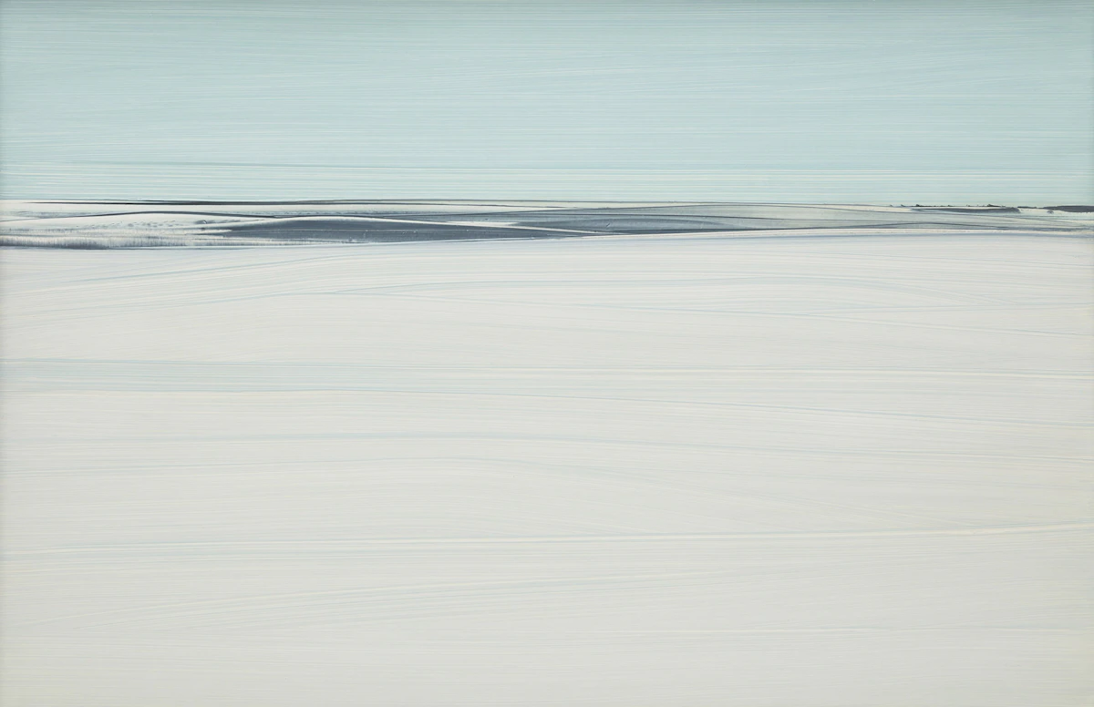 Jacques Godefroy de Tonnancour, Snowscape, oil on board, 1962