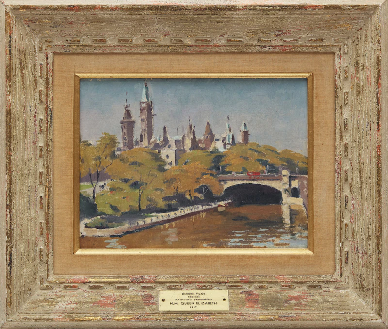 Robert Wakeham Pilot, The House of Commons, Ottawa (Royal Presentation Picture), oil on board, 1957 - view 2
