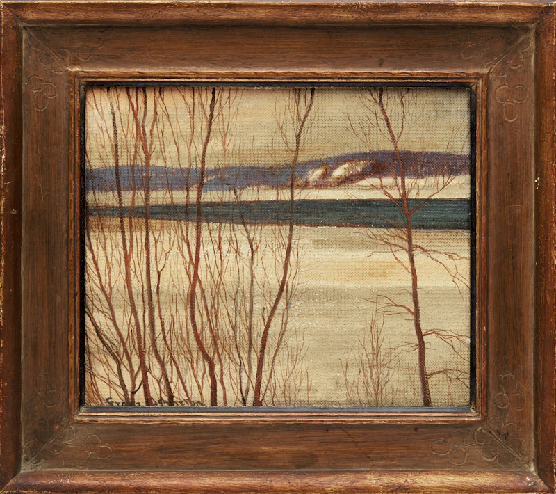 Frank Hans Johnston, Gold and Grey, oil on board - view 2