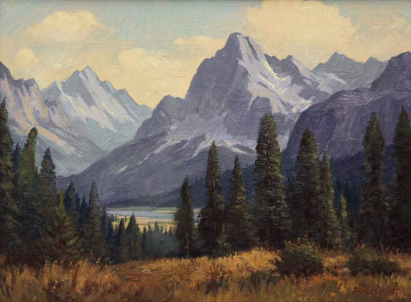 Roland Gissing, Bow Valley, oil on canvas