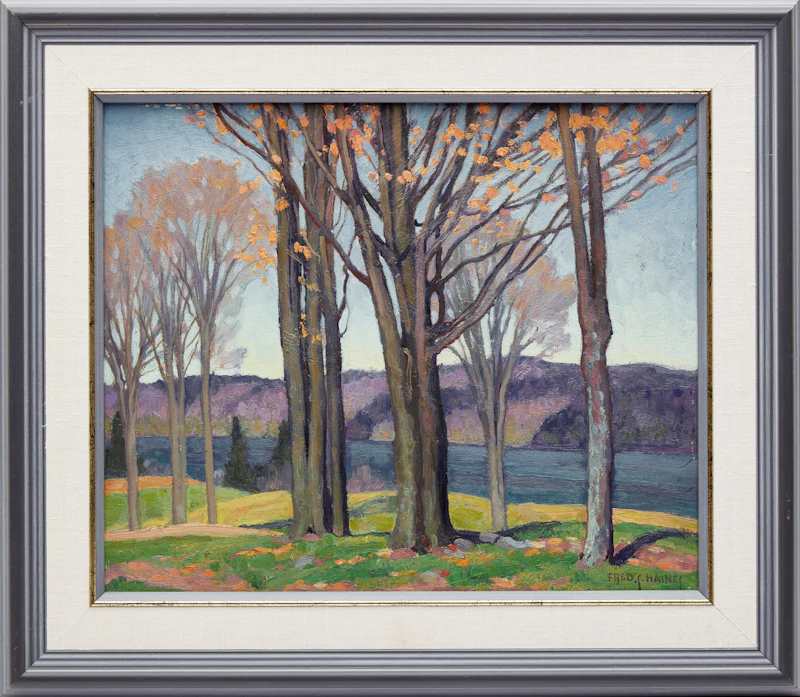 Frederick Stanley Haines, Elms on Mountain Lake, Haliburton, oil on board - view 2