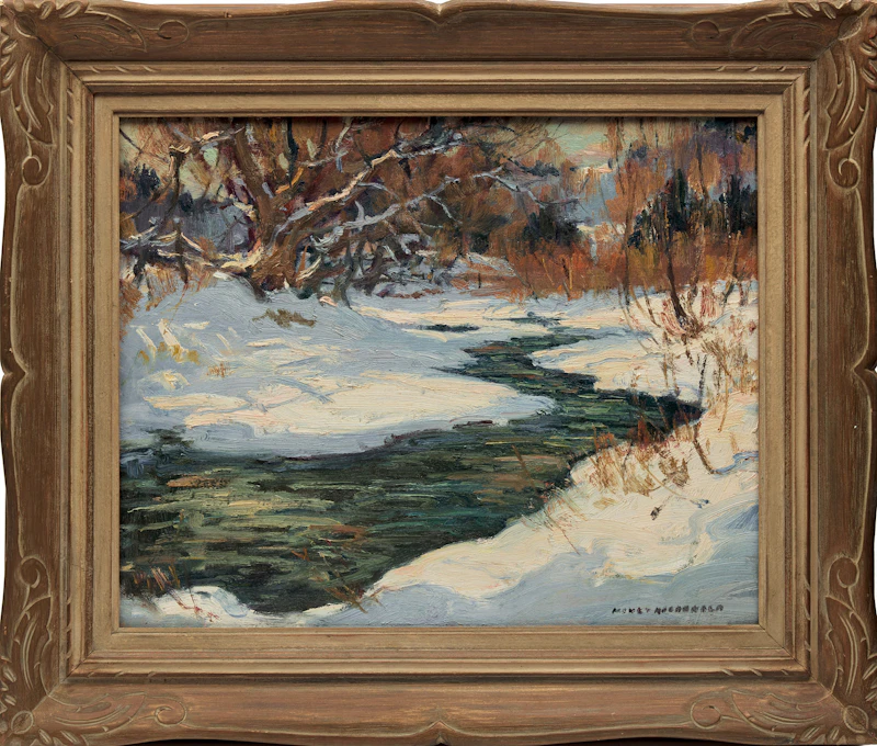 Manly Edward MacDonald, Early Winter on the Upper Don, oil on board - view 2