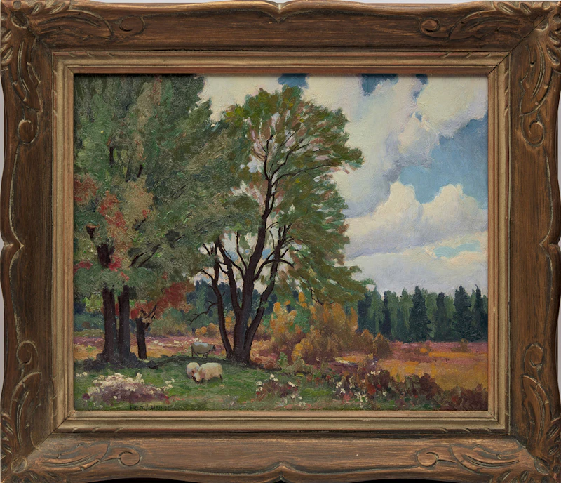 Frederick Stanley Haines, Summer Landscape, oil on board - view 2