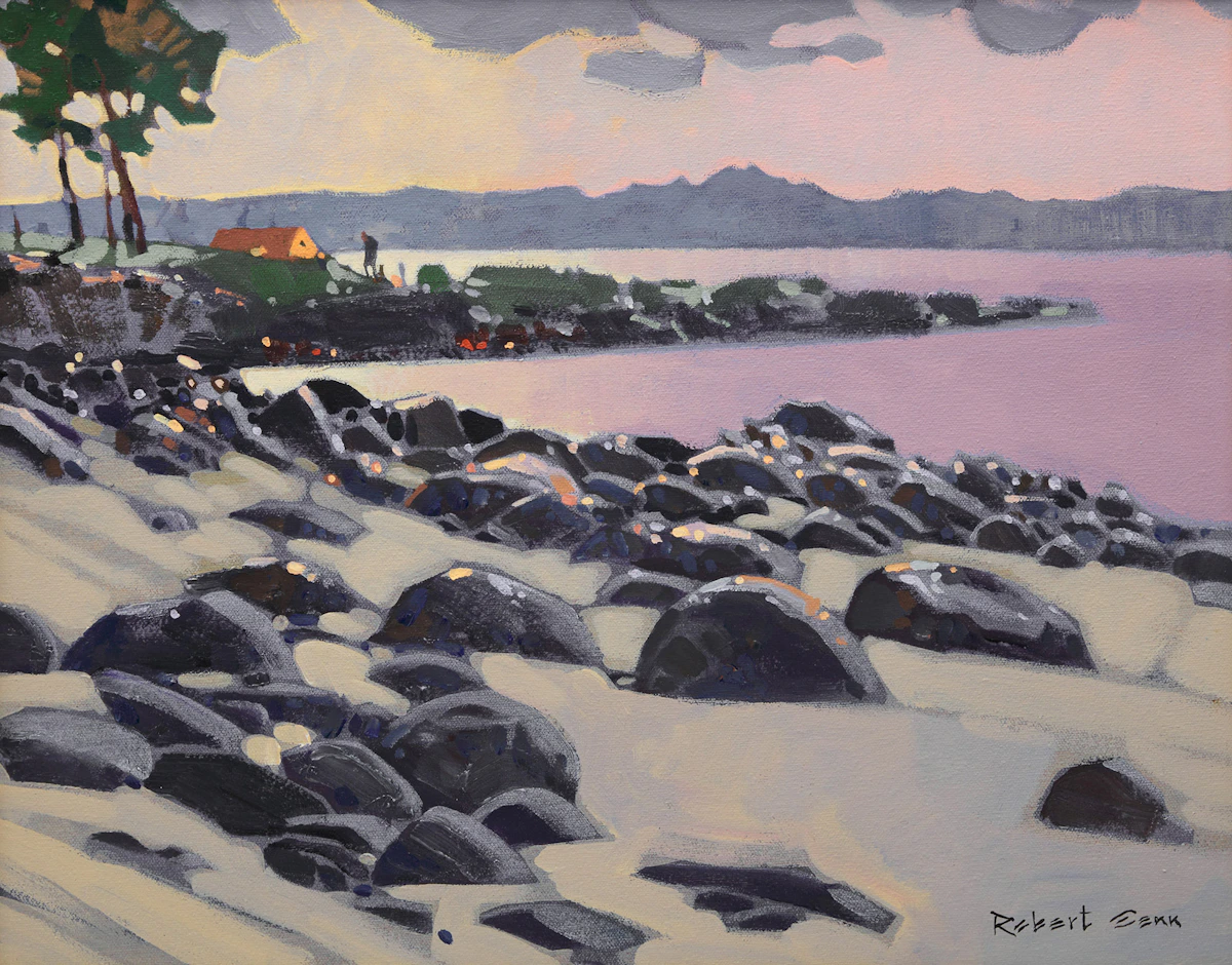 Robert Genn, Point Pattern, August Saturna, acrylic on canvas
