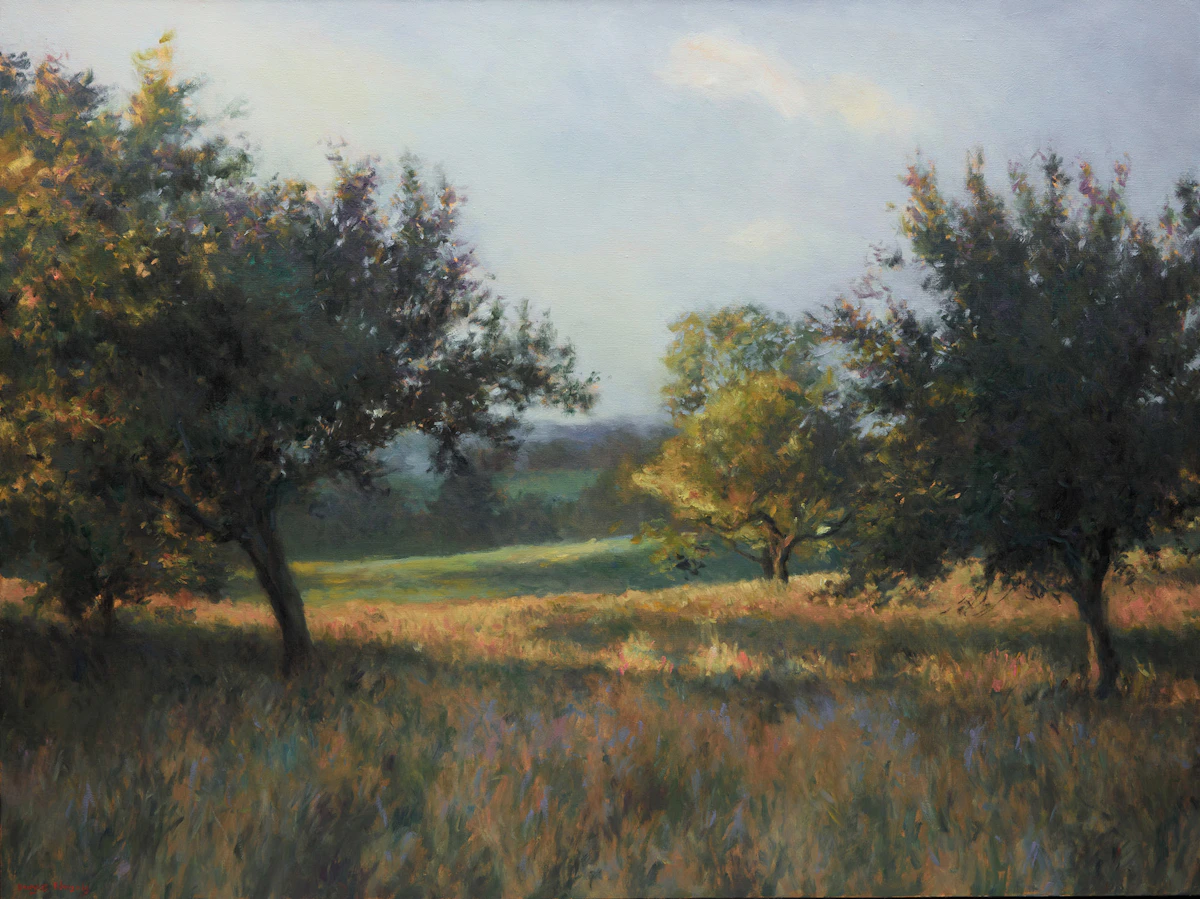Douglas Edwards, Orchard at Dawn, oil on canvas