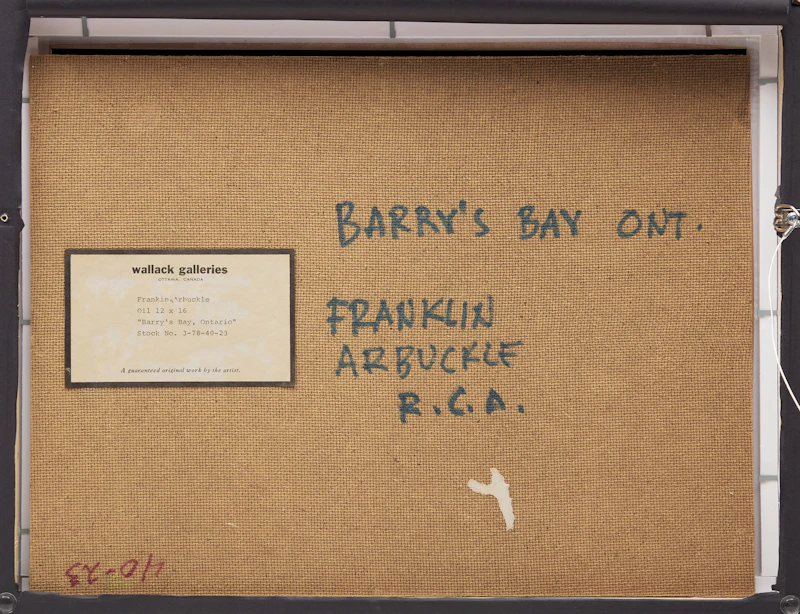 George Franklin Arbuckle, Barry’s Bay, Ontario, circa 1975, oil on canvas laid on board - view 3