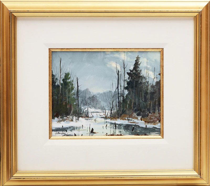 John Joy, Holly's Pond, acrylic on canvas laid down on board, 1996 - view 2