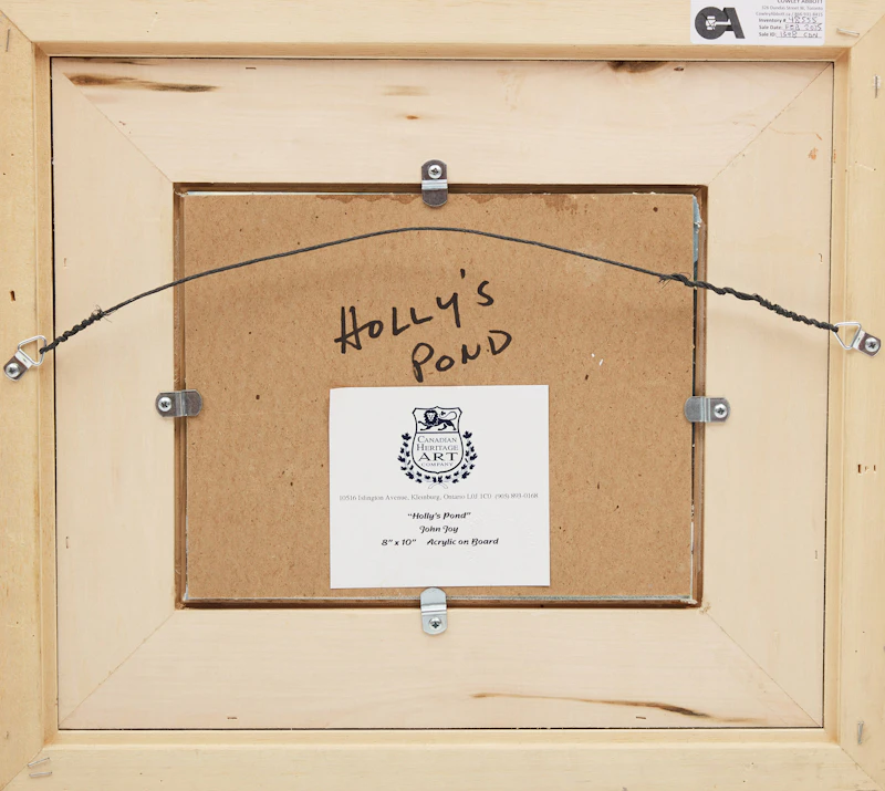 John Joy, Holly's Pond, acrylic on canvas laid down on board, 1996 - view 3
